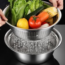 Dolity Paslanmaz Çelik Rende Havzası Salata Kasesi Ince Örgü Sepet Mutfak Yeni 28 cm (Yurt Dışından)