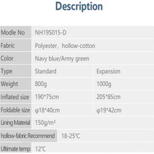 Naturehike H150 ( L ) Zarf Tarzı Pamuklu Uyku Tulumu -4°c