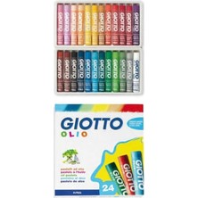 Gıotto Pastel Boya 24 Renk Olıo Maxı Yağlı Pastel (Silindir)