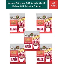 Kahve Dünyası 2si1 Arada Klasik Kahve 8 x 12 gr x 5 Adet