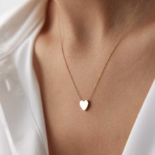 By Golden House Üç Boyutlu Kalp Kolye