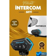 Eco Center Motosiklet Bluetooth V4.2 Uyumlu Intercom Interkom Dinleme ve Konuşma Özellikli Su Geçirmez