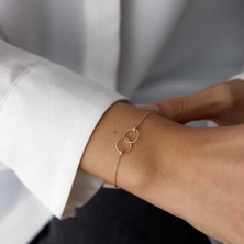 By Golden House Ikili Halka Bileklik