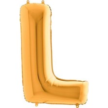 Organizasyon Pazarı 34 inç L Gold Renk Harf Folyo Balon