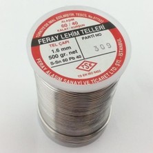 Ceta Feray 1.6 mm / 500 Gram Feray Lehim Teli 60 Kalay 40 Kurşun 60/40 - 5 Kanal Pastalı Flux Lı Lehim