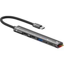 Comse  Macbook 5 In 1 Type C Hub USB Type C Sd Tf Kart Çevirici Dönüştürücü Tablet Telefon Uyumlu