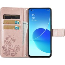 Manyi Mall Oppo Case 6 5g Için Zarif Iş Çevirme Kapağı Dört Yapraklı Yonca (Yurt Dışından)