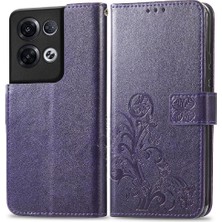 Manyi Mall Oppo Oppo 8 Pro Flip Kapak Kılıf Için Dört Yapraklı Yonca Iş (Yurt Dışından)