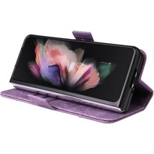 Manyi Mall Samsung Galaxy Z Için Kılıf Fold 3 5g Kart Yuvaları Cüzdan Kapak Çevirin Tpu (Yurt Dışından)