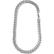 X-lady Accessories Gümüş Renk Traşlı Zincir Paslanmaz Unisex Çelik Bileklik  - 2798