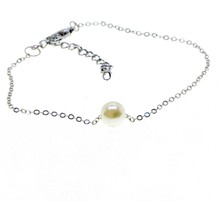 X-lady Accessories Gümüş Renk Sf Zincir Incili Bijuteri Bileklik - 2873