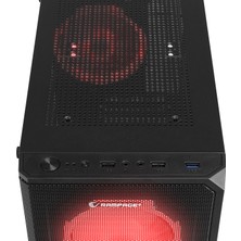 Rampage Helıos Mesh 550W 80+ 4X12CM Rgb Fan Atx Tempered Glass 2xusb2.0/1xusb3.0 Siyah Mıd Tower Gaming Kasa