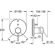 Grohe Essence Ankastre Banyo Duş Bataryası 2 Çıkışlı- 24167AL1