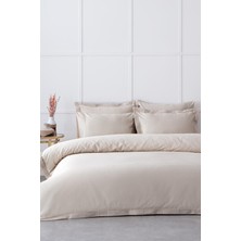Ecocotton Hena Çift Kişilik Nevresim Takımı  Organik Pamuk 300 Tc Saten Bej 200x220 cm