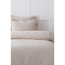 Ecocotton Hena Çift Kişilik Nevresim Takımı  Organik Pamuk 300 Tc Saten Bej 200x220 cm