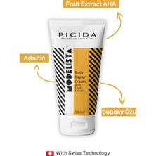 Picida Arbutin Aha Bha Pürüzsüzleştirici Aydınlatıcı Ton Eşitleyici Vücut Onarıcı Krem 150 Ml