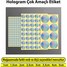 Sticker Design Hologram Etiket Çok Amaçlı Yuvarlak Kesim Ambalaj Etiketi 2,5 cm 500 Adet