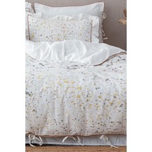 Ecocotton Ilya Battal Boy Nevresim Takımı %100 Organik Pamuk Müslin Krem 240X220 cm