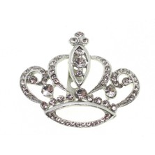 X-lady Accessories Gümüş Renk Taç Model Broş - 1697