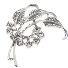 X-lady Accessories Gümüş Renk Lale Model Broş - 1719