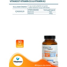 Vitamost Vitamin D3K2 90 Kapsül