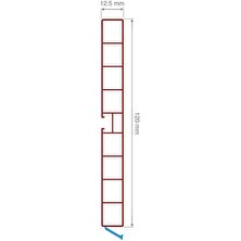 A1 Baza Pvc Profil 120MM Kaplamalı Alüminyum Inox