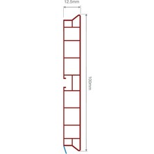 A1 Baza Pvc Profil 120MM Kaplamalı Metalik Gri