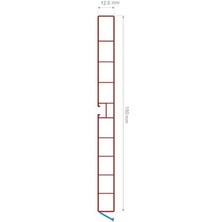 A1 Baza Pvc Profil 150MM Kaplamalı Metalik Gri