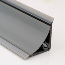 A1 Süpürgelik Pvc Profil Iç Bükey Hıgh Gloss Gri