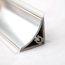 A1 Süpürgelik Pvc Profil Iç Bükey Kaplamalı Alüminyum Silver