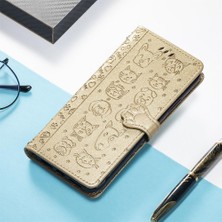 Bdt Shop Huawei Onur X9A Karikatür Hayvanlar Için Kısa Kayış Deri Flip Telefon Kılıfı (Yurt Dışından)