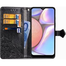 Bdt Shop Samsung A10S Flip Zarif Desen Basit Iş Deri Telefon Kılıfı (Yurt Dışından)