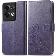 Bdt Shop Oppo Oppo 8 Pro Flip Için Dört Yapraklı Yonca Iş Telefon Kılıfı (Yurt Dışından)