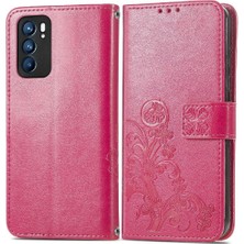 Bdt Shop Oppo Case 6 5g Için Zarif Iş Çevirme Kapağı Dört Yapraklı Yonca Telefon Kılıfı (Yurt Dışından)