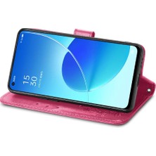 Bdt Shop Oppo Case 6 5g Için Zarif Iş Çevirme Kapağı Dört Yapraklı Yonca Telefon Kılıfı (Yurt Dışından)