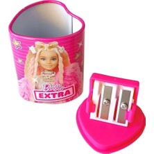 Barbie Metal Kutu Kalpli Çiftli Kalemtraş B-9753