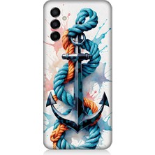 Teknomeg Samsung Galaxy M23 Uyumlu Gemi Çapası Desenli Silikon Kılıf