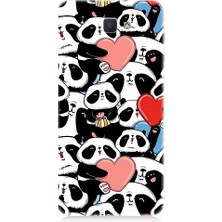 Teknomeg Samsung Galaxy J5 Prime Uyumlu Panda Aşkı ve Hediye Desenli Silikon Kılıf