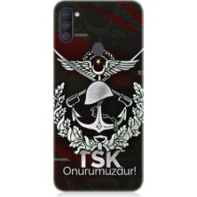 Teknomeg Samsung Galaxy M11 Uyumlu Tsk Onurumuzdur Desenli Silikon Kılıf