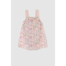 Little Gusto Çiçek Desenli Bebek Zıbın Elbise Organik Pamuk