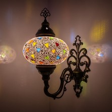 Mosland Home Mozaik Aplik Gece Lambası El Yapımı Mozaik Bahçe Hediyelik