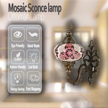 Mosland Home Dekoratif Aplik Mozaik Lamba Duvar Lambası