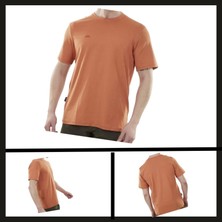 Uyguna-Yakala Kiremit (600616) Alpinist Lucid Erkek Pamuklu T-SHIRT-TSH.451