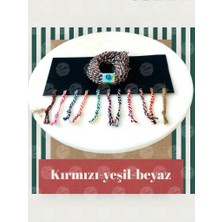 Tuğset Etiket  Paket Ipi Paketleme Ipi / Bağlama Ipi /üç Renkli Ip Kırmızı Beyaz Yeşil Renk 10 MT-T912