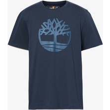 Timberland Tree Logo Short Sleeve Erkek Mavi T-Shirt TB0A2C2RZ021
