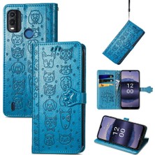 BDT Boutique Nokia Nokia Artı Flip Kapak Karikatür Hayvanlar Için Kılıf Kısa Kayış Deri (Yurt Dışından)