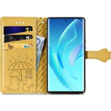 BDT Boutique Huawei Onur 60 Için Kılıf Kısa Kayış Karikatür Hayvanlar Darbeye Deri (Yurt Dışından)