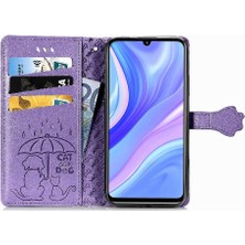 BDT Boutique Huawei Y8P Kılıf Için Kılıf Kısa Kayış Karikatür Hayvanlar Kapak Çevirin (Yurt Dışından)