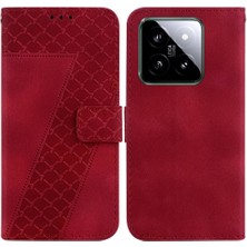 BDT Boutique Telefon Kılıfı Için Xiaomi 14 Pu Deri Kabartmalı Desen Cüzdan Flip Folio (Yurt Dışından)