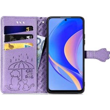 BDT Boutique Huawei Nova Y90 Karikatür Hayvanlar Için Kılıf Deri Kılıf Kapak Çevirin Kısa (Yurt Dışından)